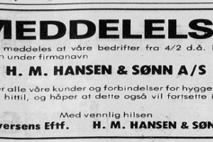 Bilde av Baker Iversen blir innlemmet i H.M. Hansen A/S